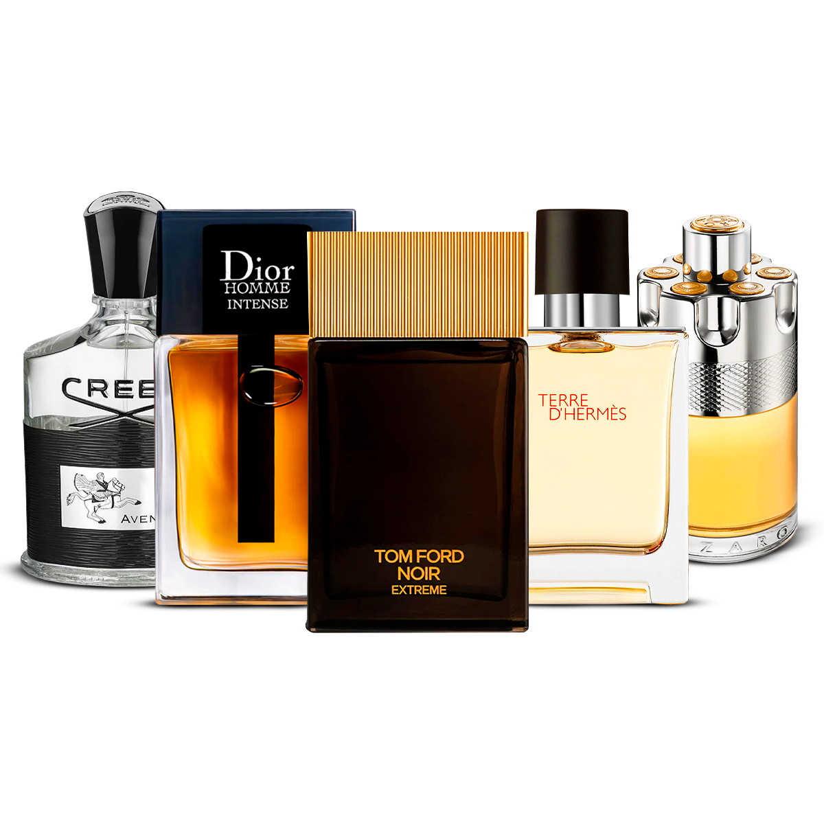 Zestaw 5 Perfum – Creed Aventus, Dior Homme Intense, Tom Ford Noir Extrême, Terre d'Hermès i Azzaro Wanted [100 ml každý]